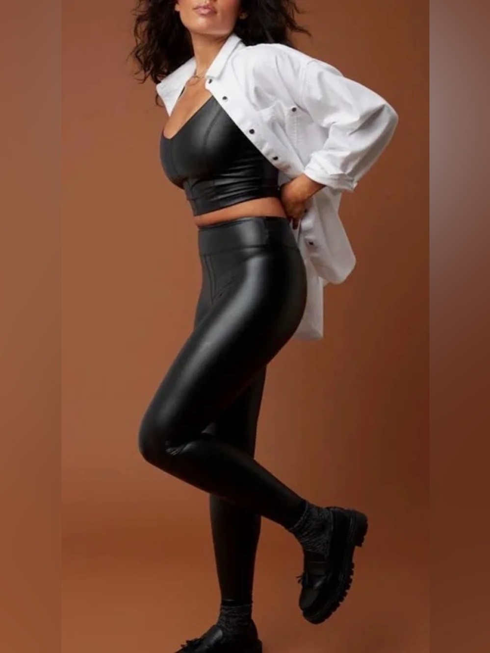 OFFLINE by Aerie Real Luxe Faux Leather Legging Women's True Black M